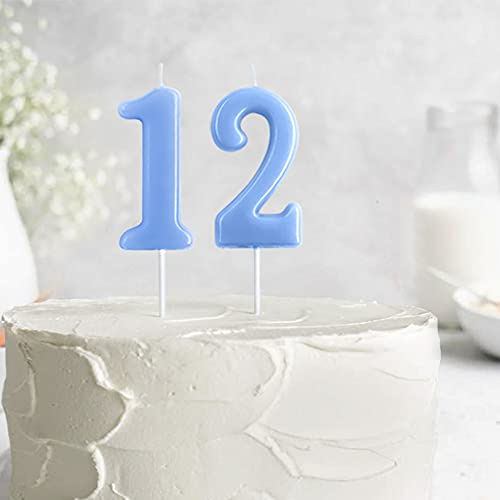 Blue Number 4 Birthday Candle 2.76 Inch Cake Decoration for Party
