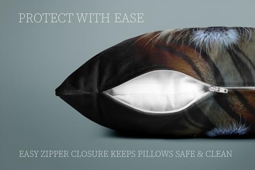 Siberian Tiger Throw Pillow Cover 20x26 Decorative Pillowcase