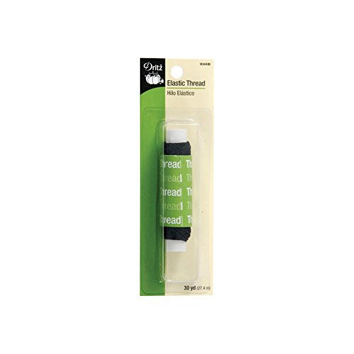 Dritz Black Elastic Sewing Thread - 30 Yards for Garments & Home Decor