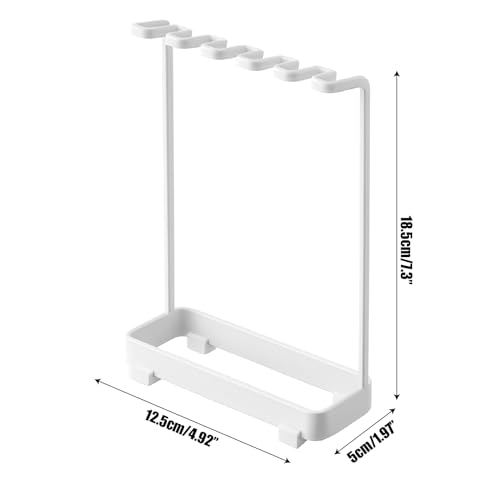 Stainless Steel Toothbrush Holder Stand - 5-Slot Rustproof Bathroom Organizer