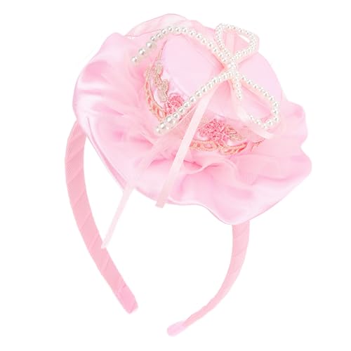 Wecoe Pink Birthday Cake Headband with Mini Hat Hair Accessory