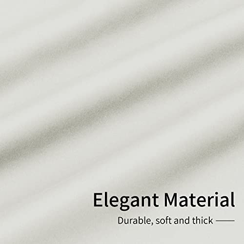 Easy-Going Blackout Curtains - Thermal Insulated Room Darkening Drapes, 34x45 in, Ivory, 2 Panels