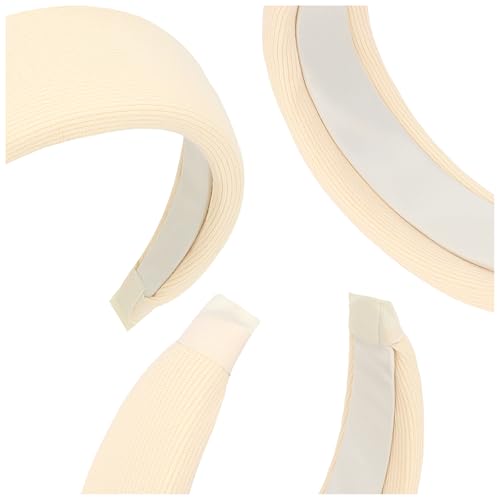 Amariver Beige Wide Headband for Women Non-Slip Fabric Hair Band