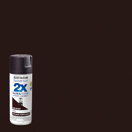 Rust-Oleum Painter's Touch 2X Ultra Cover Spray Paint, Satin Dark Walnut, 2-Pack