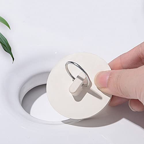 4-Pack Rubber Sink Stoppers with Pull Ring for Various Drains