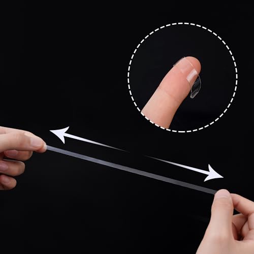 Double Sided Nail Tape Clear Adhesive Strips for Display 140 Pcs