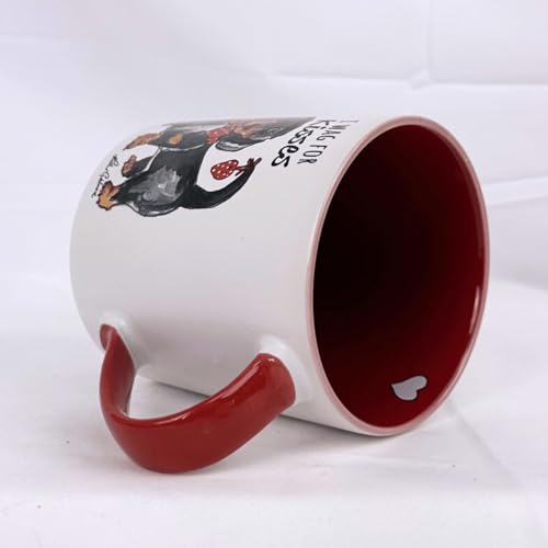 Kisses Dachshund Mug - 16oz Dog Lovers Coffee Cup, Funny Ceramic Tea Mug for Office & Home