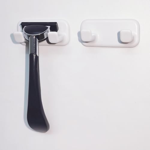 Self-Adhesive Shower Razor Holder - 2 Pack Waterproof Hooks