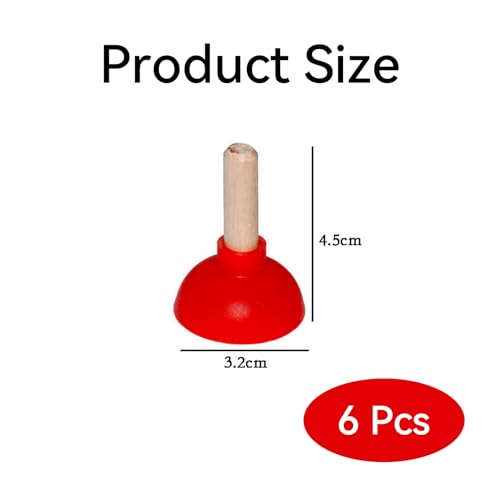 Mini Toilet Plunger Phone Holder Stand - 6-Piece Colorful Set