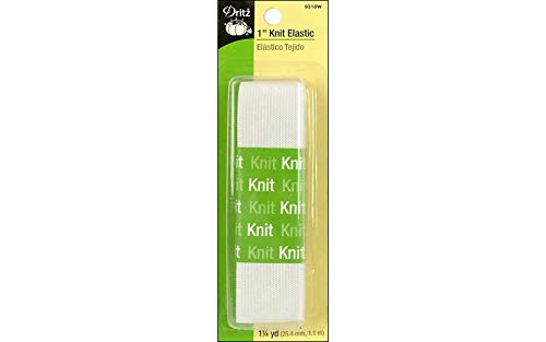 Dritz Knit Elastic 1-Inch x 1.25-Yard - Soft & Curl Resistant