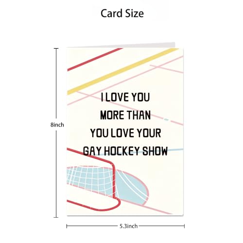 Funny Hockey Romance Birthday Card for Book Lovers