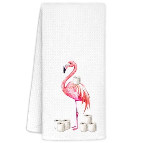 Hot Pink Flamingo Hand Towels - 16x24 Inch Decorative Towels