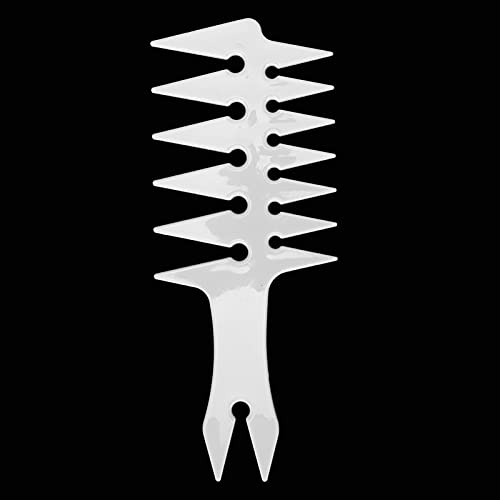 Fabater Wide Tooth Hair Comb - Double-Sided ABS Detangling Tool (White)