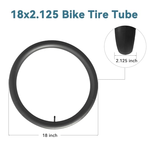 2-PCS 18x2.125 Bike Tube 18 x 2.125 Bike Inner Tube 18x2.4 Compatible with 18x2.125 18x2.20 18x2.25 18x2.30 18x2.35 18x2.40 18 Inch