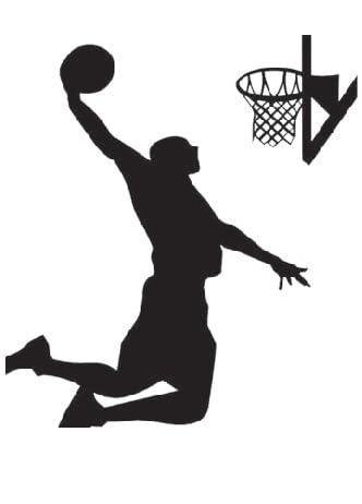 Basketball Player Dunking Light Switch Cover Decal 5 Inch