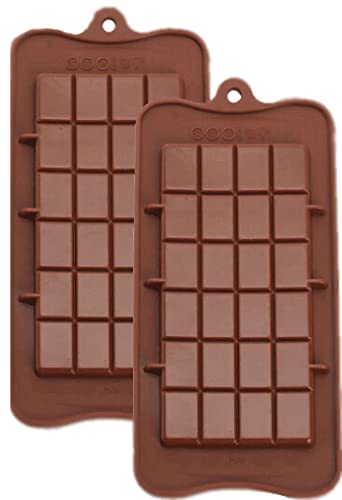 Dubai Style Pistachio Chocolate Bar Mold - 2-Pack Silicone Molds