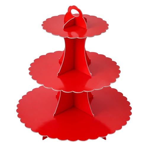 3-Tier Cupcake Stand - Cardboard Dessert Tower for Parties