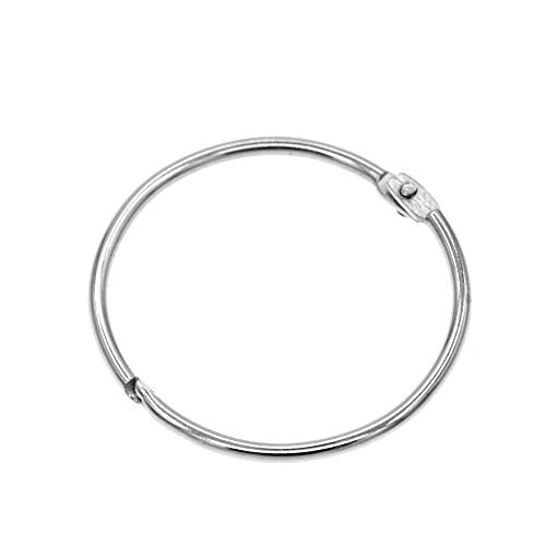 Coideal 2-Inch Metal Shower Curtain Rings - 20 Pack Heavy Duty Silver Loops