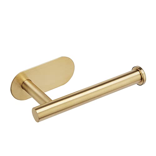 Gold Self-Adhesive Toilet Paper Holder - Premium SUS304 Steel