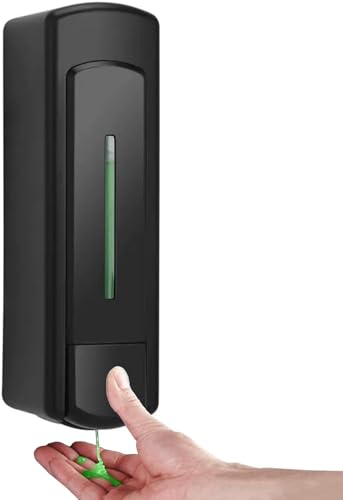 Black Wall Mounted Soap Dispenser - 350ml Durable ABS Plastic