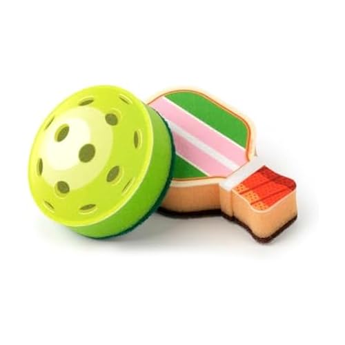 Pickleball Inspired Sponges Set of 2 - Durable Kitchen Cleaning Tool