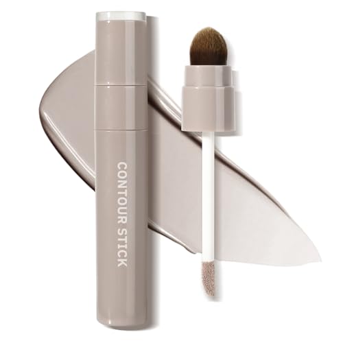 LYBHDAFA Cool Toned Liquid Contour Stick with Brush, Matte Cream Bronzer