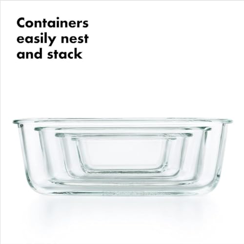OXO Good Grips 2-Cup Smart Seal Glass Airtight Food Container, Teal