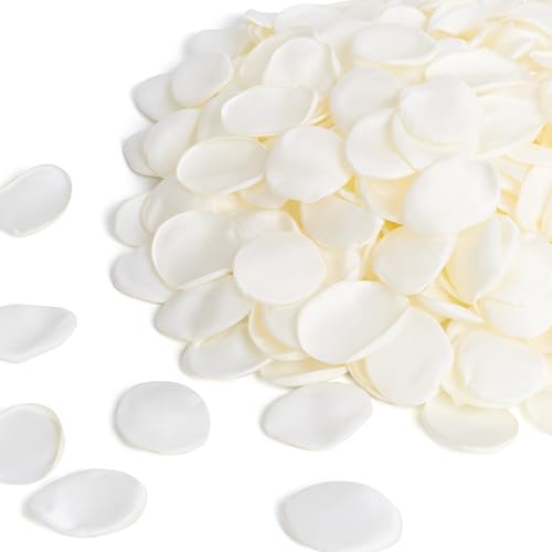 400PCS White Silk Rose Petals - Artificial Flower Petals for Weddings & Romantic Occasions