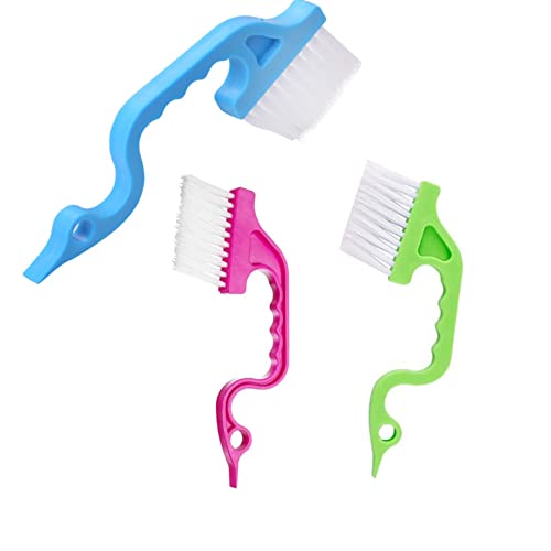 3-Piece Handheld Groove Cleaning Brushes for Windows & Doors