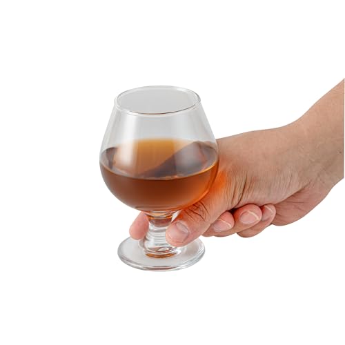 Restaurantware-Vetri 9 Ounce Brandy Snifters, 24 Stemmed Whiskey Glasses - No Lead, Dishwashable, Clear Glass Tumblers For Tasting Bourbon, Cognac, Scotch, Great For Spirit Drinks, Oid Fashioned