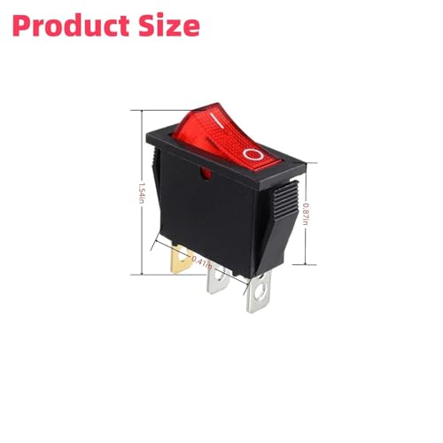 120927-24 Lighted Rocker Switch 4-Pack for Electric Fireplaces