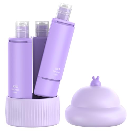 Doxcore 4-in-1 Travel Dispenser Bottle - TSA Approved Refillable Toiletry Set
