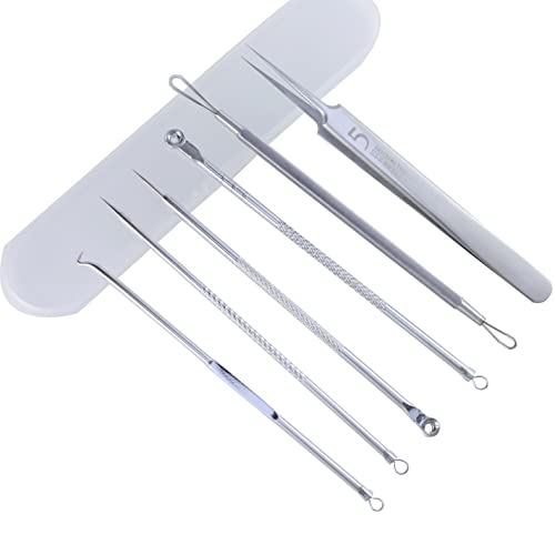 Blackhead Remover Tool Kit - 6-Piece Stainless Steel Blemish Extractor Set