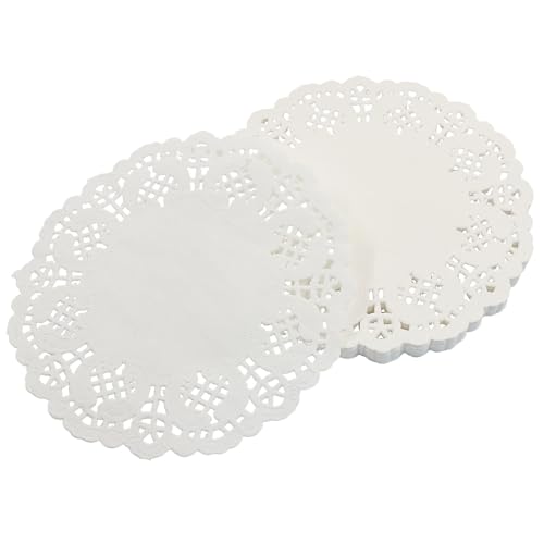 OSVJE Lace Paper Doilies - 4.5 Inch Round, 100 Pcs - Elegant Table Decor