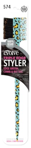 Evolve Triple Edge Styler Brush - 3-in-1 Boar Bristle Styling Tool