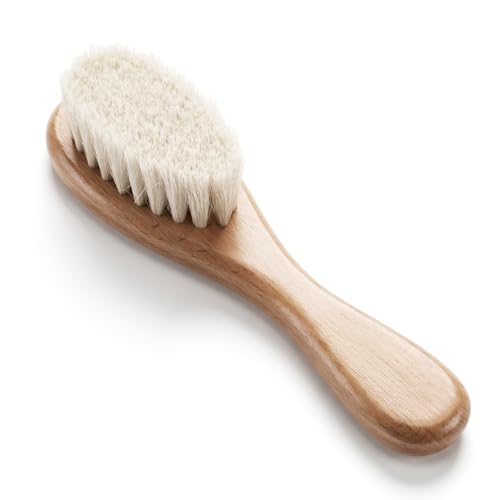 360 Curved Wave Brush for Men - Natural Boar Bristle Hard Palm Brush