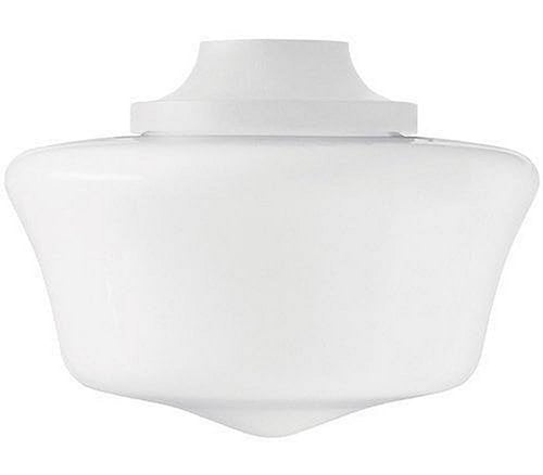 Hunter Ceiling Fan Light Kit - Original Damp Rated Traditional Globe, White Finish, Replacement Light Fixture for Bedroom, Bathroom, Kitchen, or Covered Outdoor Areas - 99164