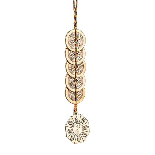 Five Emperor Coins Feng Shui Pendant for Home & Car