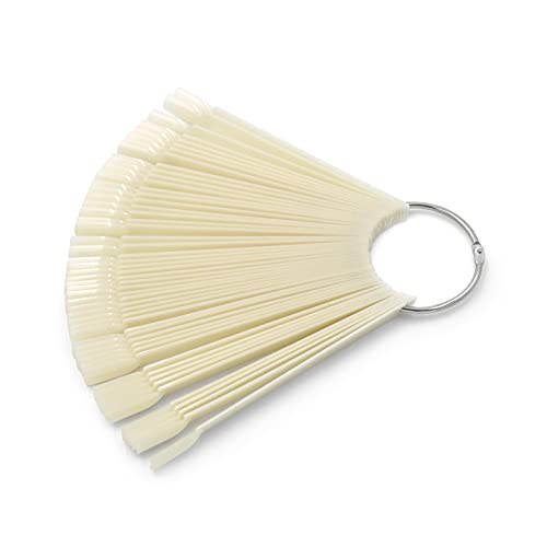 Pinkiou Clear Nail Swatches Sticks 50 Pcs with Ring