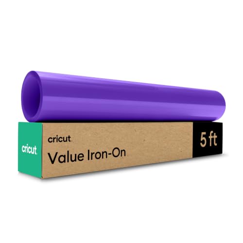 Cricut Value Iron-On Heat Transfer Vinyl, Purple 12in x 5ft Roll