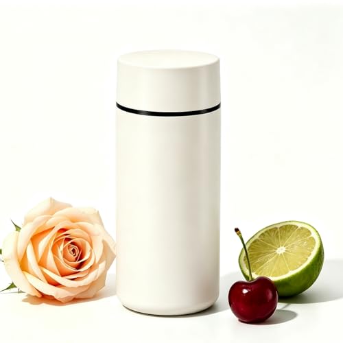 OZXUJCV 11oz Small Insulated Coffee Tumbler - Leakproof Stainless Steel Flask, Beige