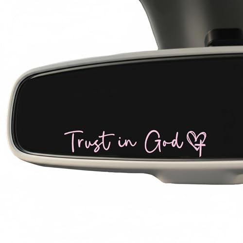 Trust in God 4-Inch Vinyl Decal - Christian Sticker with Cross & Heart