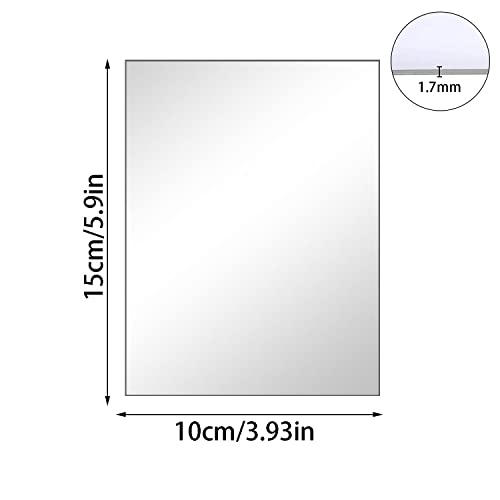 4x6 Acrylic Mirror Tiles - 10 Pack Self-Adhesive Wall Decor