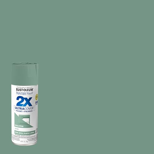 Rust-Oleum Painter's Touch 2X Ultra Cover Satin Spray Paint - Eucalyptus, 12 oz (Pack of 6)