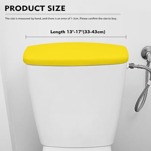 Yellow Stretch Polyester Toilet Tank Cover - Bathroom Decor & Protection, 1 Piece Uorisanigo