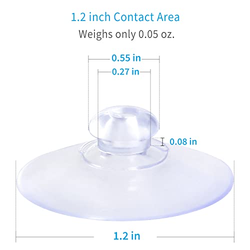 Pawfly 10 Pack 1.2-Inch Suction Cups for Home & Kitchen
