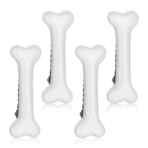 WLLHYF 4-Piece Bone Hair Clips White Plastic Skeleton Hairpins for Cosplay