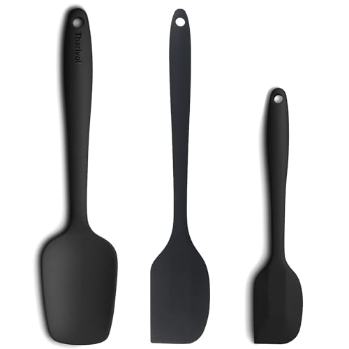 Tharivol 3-Piece Silicone Spatula Set - Heat Resistant & Dishwasher Safe