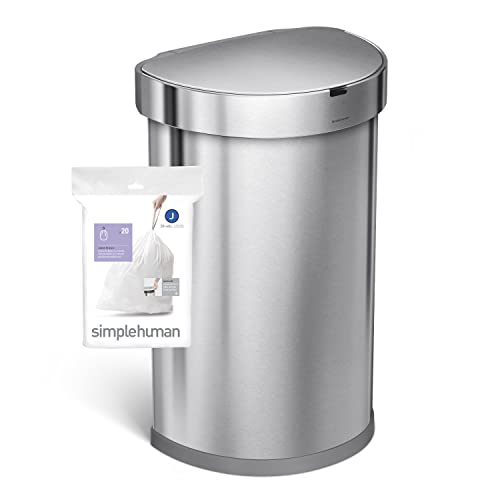 simplehuman Code J Drawstring Trash Bags - 20 Count, 30-45L