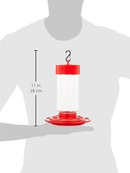 First Nature 32-Ounce Hummingbird Feeder - Easy Fill Wide-Mouth Reservoir & Two-Part Base